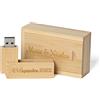 RXFSP Chiavetta USB con incisione personalizzata, Chiavetta USB in legno massello con incisione regalo personalizzata per matrimoni, lauree, compleanni, festa del papà, festa della mamma (256G, Bamboo)