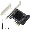 ELUTENG Scheda PCIe SATA 6 porte con Low Profile 10Gbps SATA 3.0 Controller Scheda di espansione Bracket SATA 3.0 PCI Express Card per Windows 10/7/8/XP/Vista/Linux, Non-Raid, avvio come disco rigido