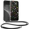 kwmobile Custodia Compatibile con Google Pixel 10a Cover - Back Case in Silicone TPU - Protezione Smartphone con Cordino - multicolore/trasparente