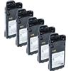 vhbw 5x batteria compatibile con Motorola GP340 EX, GP329 EX, GP580 EX, GP380 EX radio (1500mAh, 7,4V, Li-Ion) + clip