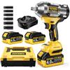 GoYwato 1490 Nm Avvitatore a Impulsi con 2 Batterie 4.0Ah & 6 Bussole, Giallo