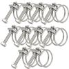 SEIWEI Fascetta stringitubo a doppio filo, 40-45 mm, in acciaio inox 201, fissaggio universale per tubi idraulici, anello regolabile (confezione da 10)