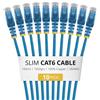 StarTech Cavo Ethernet CAT6 Slim da 1 m Blu, Confezione da 10, Snagless RJ45 LSZH, Cavo Patch di Rete Sottile 28AWG in Rame Puro