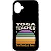 Yoga Instructor Certification Retro Custodia per iPhone 16 Plus Retrò Yoga Insegnante Duecento Ore Tramonto