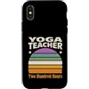 Yoga Instructor Certification Retro Custodia per iPhone X/XS Retrò Yoga Insegnante Duecento Ore Tramonto