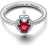 PANDORA Disney Villains Evil Queen sterling silver ring with fuchsia rose crystal and clear cubic zirconia