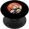 Vintage Seagull Aesthetic Japanese Graph Arte minimalista giapponese anni '70 retrò gabbiano spaziale uccello PopSockets PopGrip Adesivo