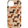 Funny Fun Dog pattern designs Sausage Do Motivo divertente con cane salsiccia, bassotto Custodia per iPhone 14 Plus