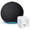 Amazon Echo Dot (Ultimo modello) con Alexa+, Antracite + WiZ Smart Plug (Tipo F), Bundle Smart Home con Controllo Vocale