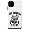 New Zealand Rugby Maori Inspired Kiwi Ha Custodia per iPhone 11 Nuova Zelanda Rugby argento invecchiato felce e kiwi grafica