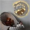 Namofactur luce notturna Sogni d'oro con nome su richiesta, lampada LED per la stanza dei bambini o per la camera bebè, ideale per regalo battesimo o nascita, bimbo bambina