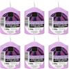 Etrexonline Set 6 Candele Profumate Colore Lilla, Candela Profumate Lavanda 70x57mm Durata 24 ore