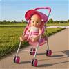 Passeggino Giocattolo Pieghevole Carrello Porta-Bambole Compatto per Bambini
