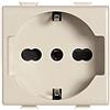 Bticino Matix Presa SA5440/16F, Presa Polivalente Universale, Standard Tedesco e Bipasso, Funziona con Prese 10/16A, Serie Matix, Colore Avorio
