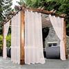 Bonzer Tende trasparenti impermeabili per interni ed esterni, 2 pannelli, in voile con occhielli larghi, per soggiorno, camera da letto, veranda, pergola, cabana, 137 x 213 cm, rosa chiaro