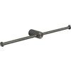Gedy Ande Portarotolo Carta Igienica Doppio da Parete in Acciaio Inox AISI 304 Finitura Gun Metal, Porta Carta Igienica Doppio di Riserva, Fissaggio a Muro con Viti Incluse nella Confezione