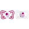 Chicco PhysioForma Light, Succhietto in Silicone 6-16 Mesi, Ciuccio Bimba con Tettarella in Silicone, Leggero e Traspirante, Forma Ergonomica, Supporta il Corretto Sviluppo della Bocca, Rosa, 2 pezzi