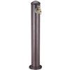 Relaxdays colonna acqua da giardino, stile antico, con rubinetto, attacco 3/4, rotonda, 91 cm, marrone