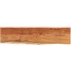 vidaXL Wandschap rechthoekig natuurlijke rand 120x30x3,8 cm acaciahout