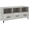 vidaXL Mobile Porta TV Grigio Cemento 102x35x50 cm Legno Multistrato