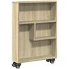 vidaXL Smalle Opbergtrolley Sonoma Eiken 48x13x68 cm Bewerkt Hout