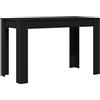vidaXL Eettafel 120x60x76 cm spaanplaat zwart eikenkleurig