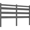vidaXL Hoofdbord 146x4x100 cm massief grenenhout grijs
