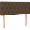 vidaXL Testiera Marrone Scuro 90 x 7 x 78/88 cm in Tessuto