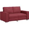 vidaXL Divano Rosso Vino Due | Pelle Sintetica Comoda e Design Elegante, Perfetto per Soggiorno e Ufficio, Dimensioni compatte 160X78X84Cm | Seduta Chic Durevole