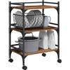 vidaXL Carrello da Cucina Legno vecchio 50 x 35 x 75.5 cm