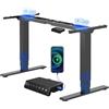 FLEXISPOT Telaio da scrivania elettrico regolabile in altezza, con doppio motore e colonne a 3 livelli, telaio per tavolo da seduto e in piedi, per casa e ufficio, altezza 60-125 cm, con porta USB