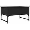 vidaXL Tavolino da Salotto Nero 70x50x40 cm Legno Multistrato Metallo