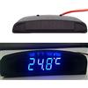 Maso, orologio digitale per auto, 4 in 1, voltmetro, termometro, tensione, 12 V, multifunzione, colore: blu