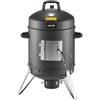 VEVOR Affumicatore a Carbone, Barbecue Verticale a Carbone da 406,4 mm, per Barbecue in Acciaio Rivestito con 2 Griglie, Termometro, Prese d'Aria e Cassetto Cenere Rimovibile, Ideale per Feste