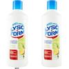 Italy Shop Service Lysoform - 2 detergenti per pavimenti al tè verde e limone, 1,1 l, per pavimenti e superfici lavabili, con profumo biodegradabile + portachiavi Italy Shop Service 0