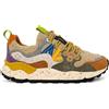 Flower Mountain Yamano 3 Donna Sneakers Outdoor in Pelle e Tessuto Tecnico Mud Grey Off White
