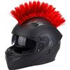 NICEYEA Mohawk Parrucca per casco da moto, colorata, accessorio per moto, combinazione di strisce adesive, stabile, antiscivolo