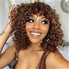 FASHION IDOL Bob Curly Parrucche di capelli umani con frangia Jerry Curl Bob Parrucche capelli umani vergini brasiliani senza pizzo parrucche frontali per le donne