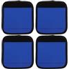 HOUDERCO Coperture Antiscivolo per Barre per Trazioni e Anelli Palestra 4 Unitá in Poliestere Blu Assorbimento Veloce dell'umidità per Uso Versatile a Casa in Palestra