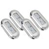 Bzocio 4PZ 12V Lampada di Segnalazione per Barche Marine Grande Impermeabile A LED Luci di Cortesia Piattaforma per Scale Bianca