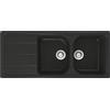 SCHOCK | Lavello Cucina Formhaus D200 2 Vasche con Gocciolatoio, Vasche Reversibili, Materiale Cristalite®, Antracite, 1160x500mm