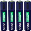 Trust Pile Ricaricabili AAA Porta USB-C Integrata, Batterie AAA, 4 Pezzi