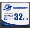THREE COLOUR DOGFISH Dogfish Compact Flash Scheda di Memoria 32GB UDMA7 fino a 160MB/s
