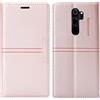 OKZone Cover per Xiaomi Redmi Note 8 Pro, Custodia Flip Pelle Portafoglio Magnetica Libro con Slot Schede, Slim Silicone TPU Bumper Wallet Supporto Case Cover Per Xiaomi Redmi Note 8 Pro (Rosa)