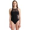 ARENA Costume da Bagno da Donna Mesh Panels Black 36, Nero, 42