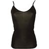 RAGNO Canottiera Top laccino Donna Camiciola Cotone Filo di Scozia Articolo 02819E Natural IPOALL Top, 020N Nero, 2-SECONDA (EU XS - F 1 - USA XXS - GB 30)