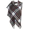 DELEY Retro Tartan Donna a Quadri Avvolgente Scialle Coperta Stola Sciarpa | Stile Scozzese, Autunno Inverno, Lunga, Morbida, Calda, Versatile, Unisex