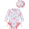 WYTbaby Uv Vestiti Bambino Ragazza Un Pezzo Manica Lunga Costume Da Bagno Hawaii Volant Uv Costumi Da Bagno Ragazza 0-24 Mesi
