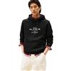 Tommy Hilfiger Uomo Felpa con Cappuccio Oval Graphic con Logo, Nero (Black), M