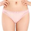 Satini Slip Bikini in Tulle Trasparente, Rosa Pastello, L